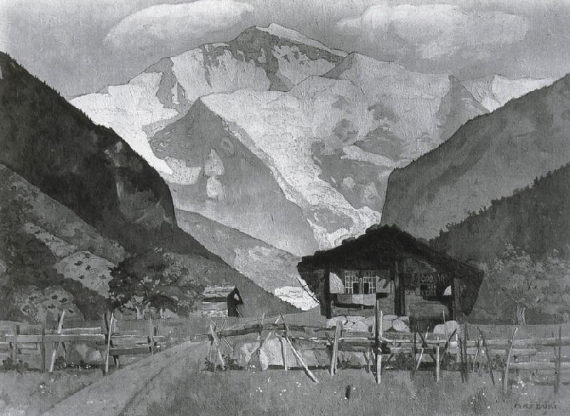 Max Buri Das Lauterbrunnental mit Jungfrau Germany oil painting art